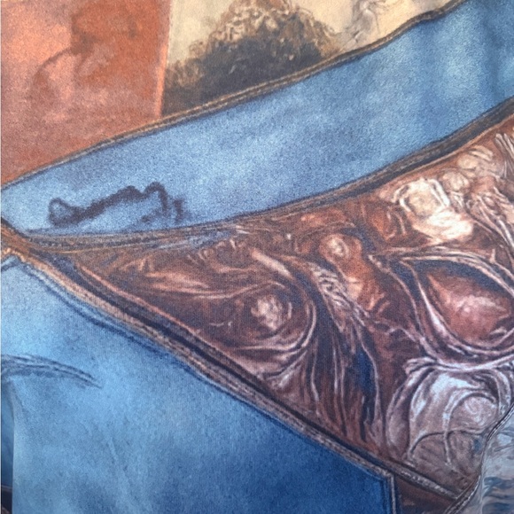 STYLEWE Multicolor Patchwork Turtleneck Top. Like New! - Picture 7 of 15